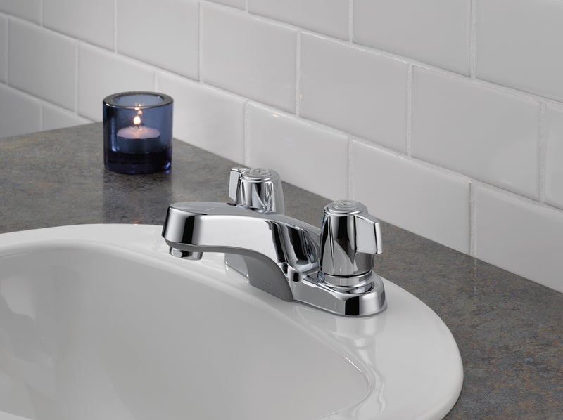 Peerless Delta Faucet Peerless P241LF Classic Two Handle Bathroom , Chrome - Image 2